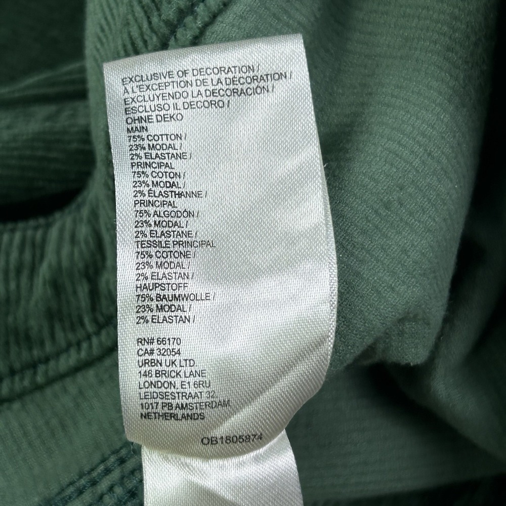 Pilcro Anthropologie Green Corduroy Bootcut Pants Sz 29 Fall Forest Flare - Picture 11 of 12